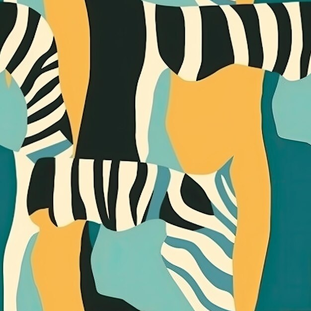 Photo a painting of a womans legs in a striped pattern