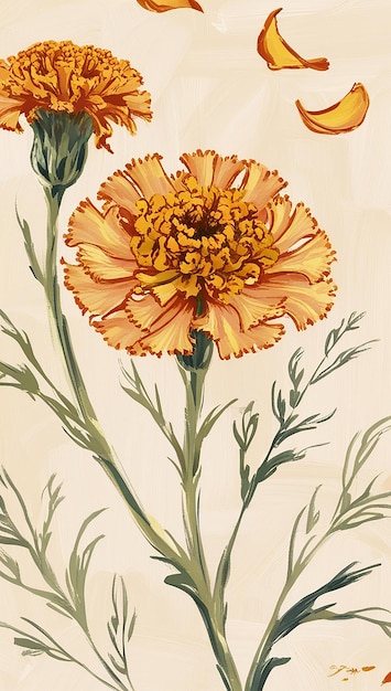 a painting of a yellow flower with the name tulip on it