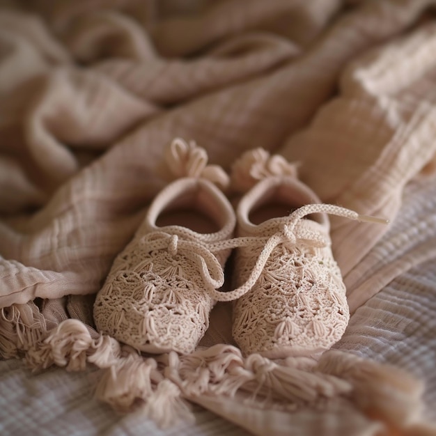 Photo a pair of baby shoes