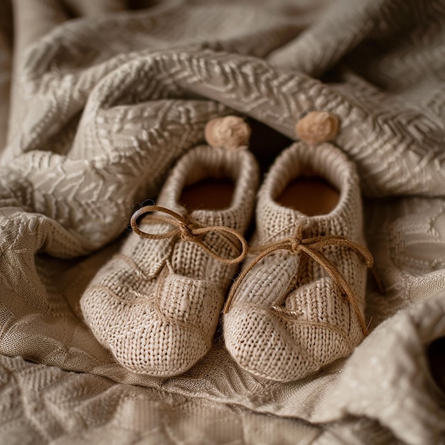 Photo a pair of baby shoes