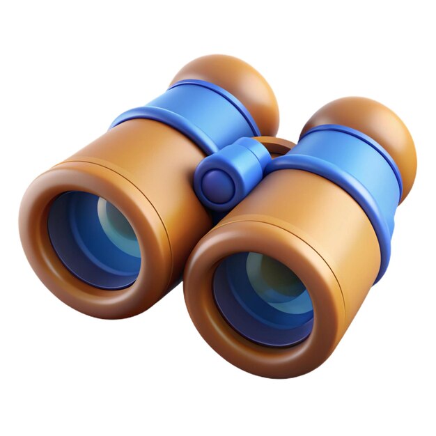 Photo a pair of binoculars with blue and orange lenses