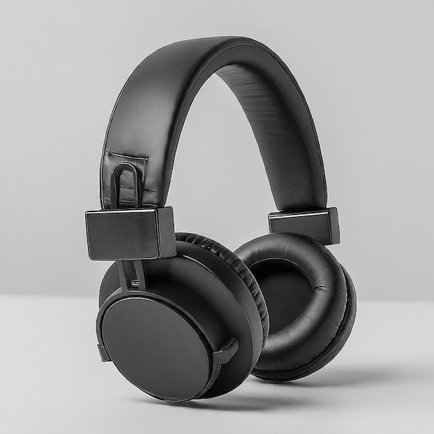 Photo a pair of black headphones with the word the s on the bottom