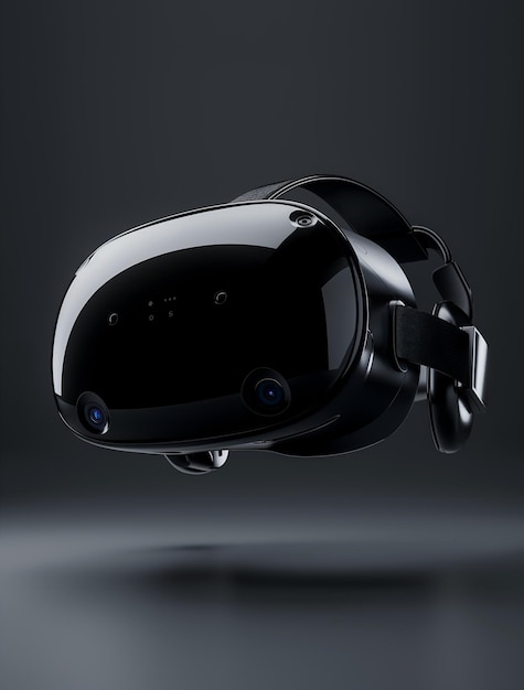 a pair of black sleek design virtual reality headset