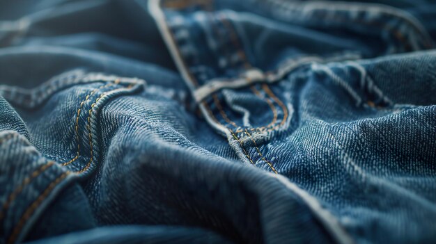 a pair of blue jeans with a pocket that says  close up