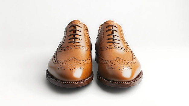 a pair of brown shoes with a brown sole