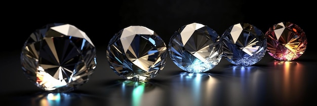 A pair of diamond balls are sitting on a table.