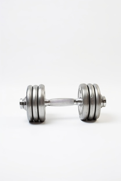 Photo a pair of dumbbells that are on a white background