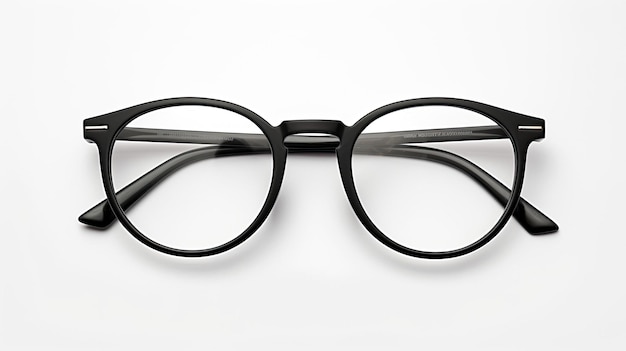 A pair of eyeglasses with a black rim and a black rim.