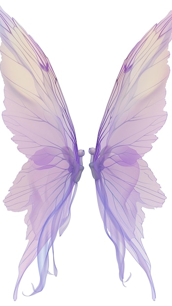 A pair of fantasy fairy translucent wings isolated