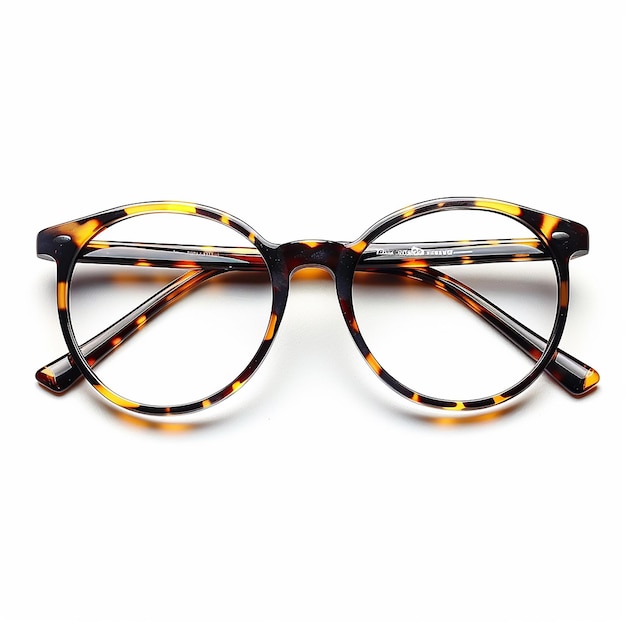 a pair of glasses with orange and black frames