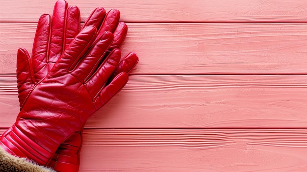 a pair of gloves with a red glove on the left side