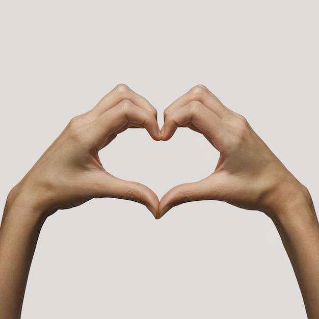 A pair of hands forming a heart shape with their fingers Isolated on transparent background