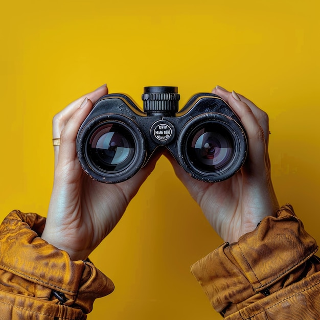 a pair of hands holding a camera with the word  l  on the bottom