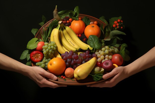 A pair of hands that choose food in the fridge