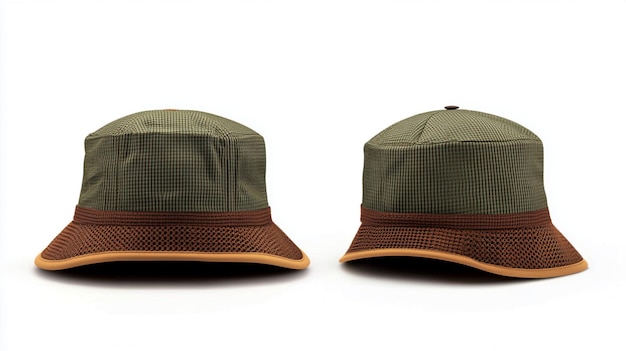 Photo a pair of hats with a brown band and a brown band