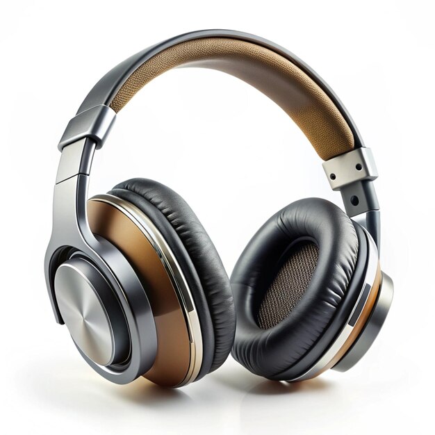 Photo a pair of headphones with a brown band on it