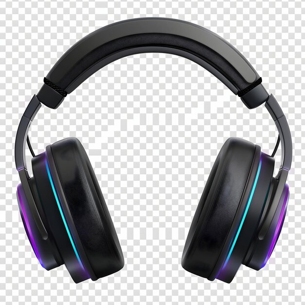 Photo a pair of headphones with a purple and blue strip