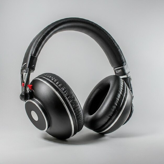 a pair of headphones with a red flower on the top