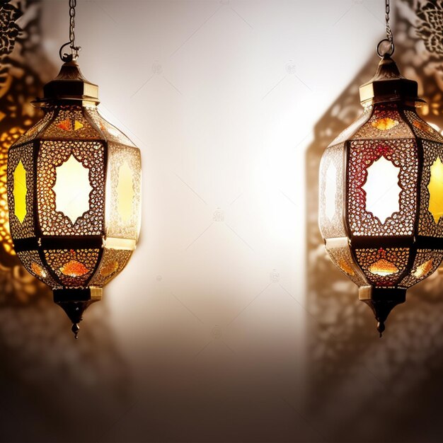 a pair of lamps with a white background and a black background