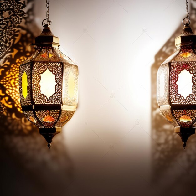 a pair of lamps with a white background and a black background