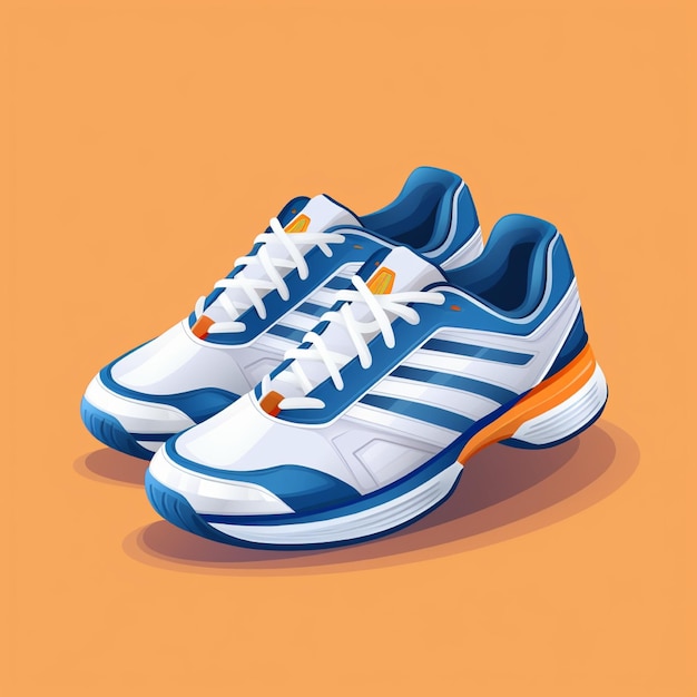 Pair of modern tennis shoes isolated on background