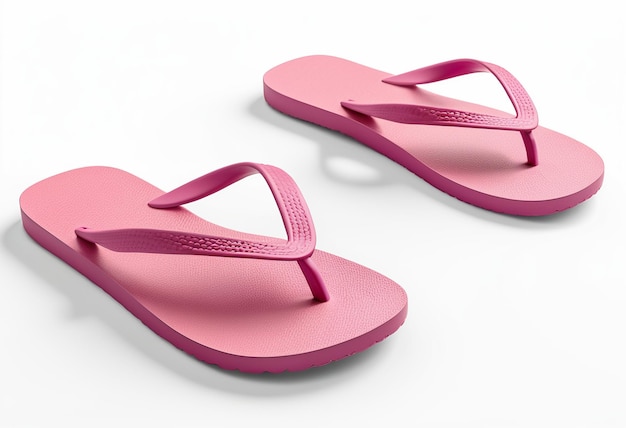 a pair of pink flip flops with a strap that says flip flops