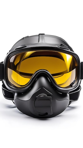 A pair of protective goggles on plain white bg