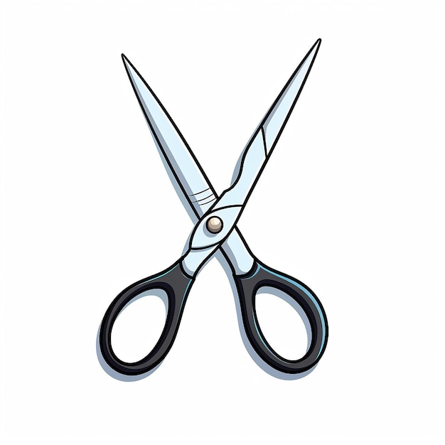 Photo a pair of scissors with a large handle