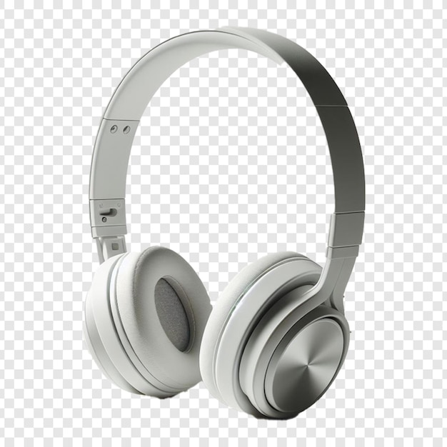 Photo a pair of silver headphones with a black background