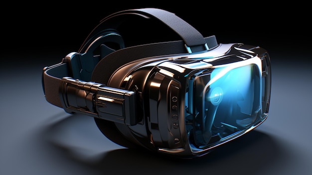 a pair of virtual reality headset with a black background