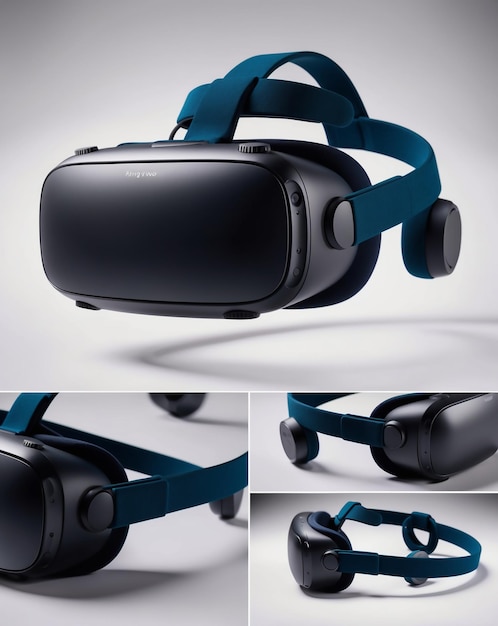 Photo a pair of virtual reality headset with a blue band