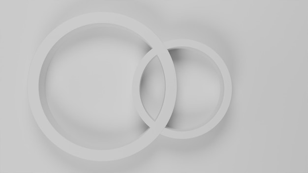 A pair of white rings with a white background.