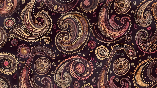 Photo paisley pattern seamless wallpaper ar 169 job id c66b6d255c0746c28065e267c4cdf919