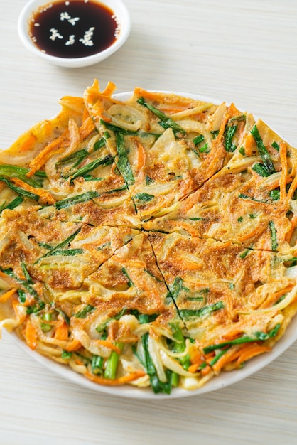 Pajeon or Korean pancake or Korean pizza