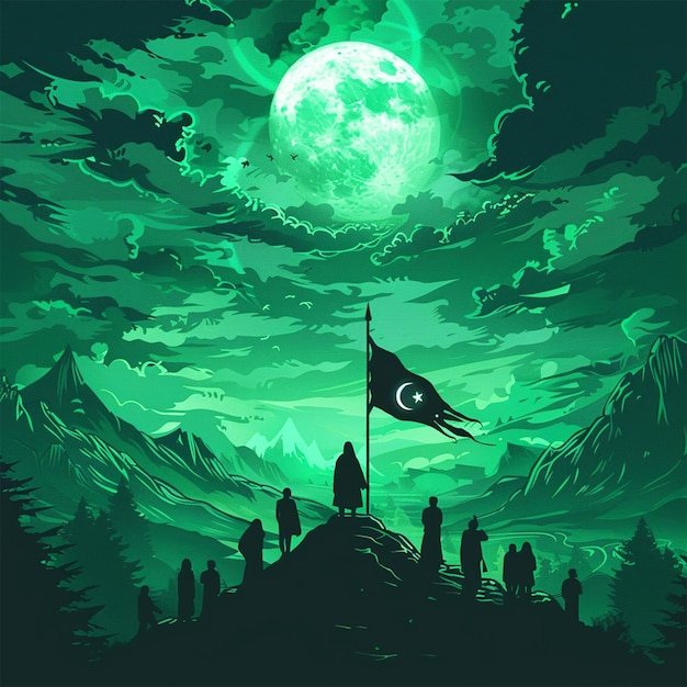 pakistan celebrations illustration background