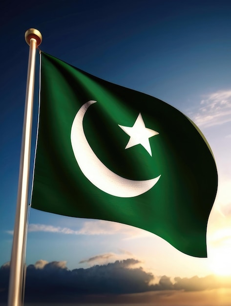 Pakistan flag raising