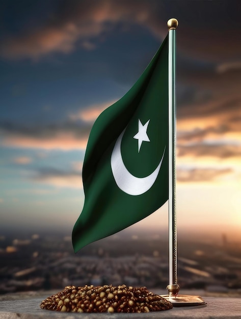 Pakistan flag raising