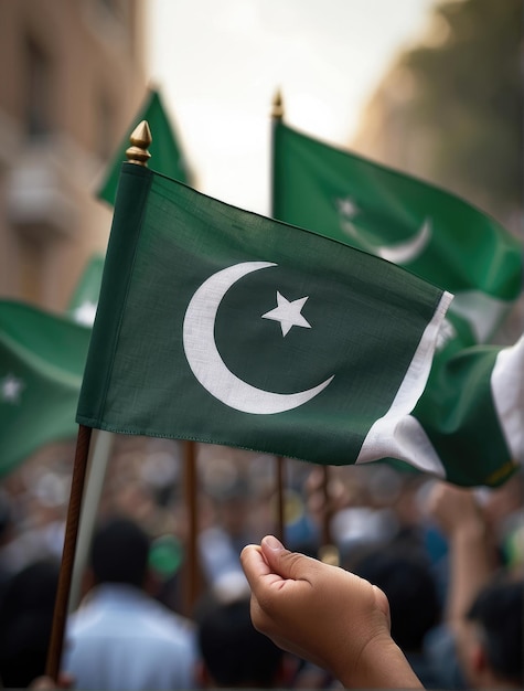 Pakistan flag raising