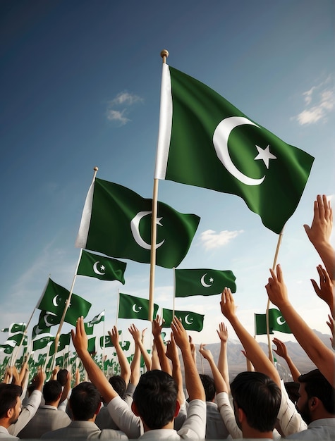 Pakistan flag raising