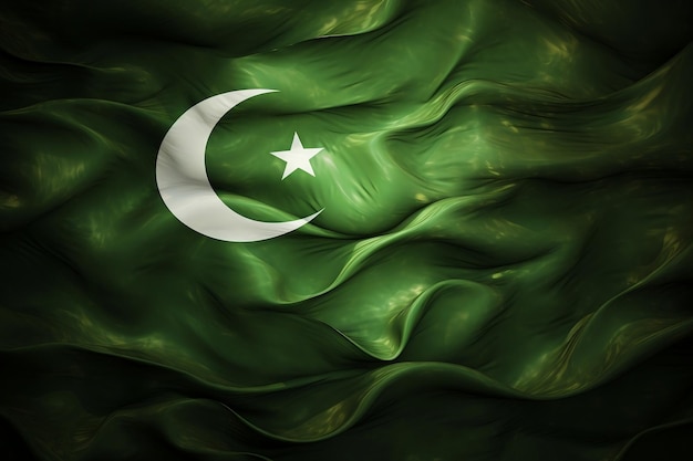 Pakistan Flag Waving Independence Day Generative AI