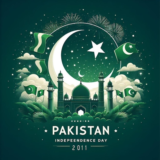 Pakistan resolution day or pakistan day design template