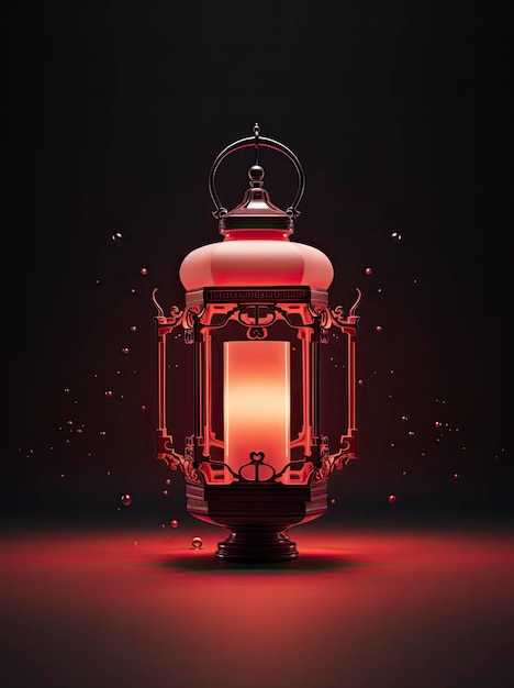 Palace lantern James Turrell style Chinese style lantern rendered in cinema4d minimalist product