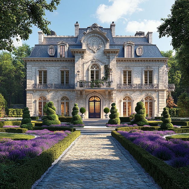 Palatial French Countryside Stone Chateau