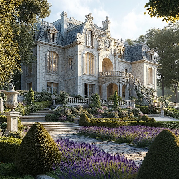 Palatial French Countryside Stone Chateau