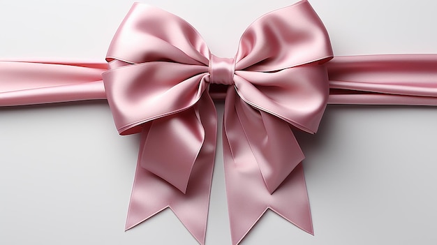 Pale Pink Satin Bow on White Background Transparent PSD PNG