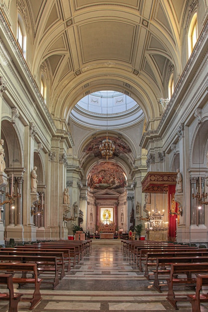 Palermo cathedral interior. Sicily.