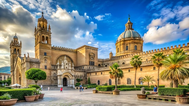 Photo palermo lpiazza della cattedrale