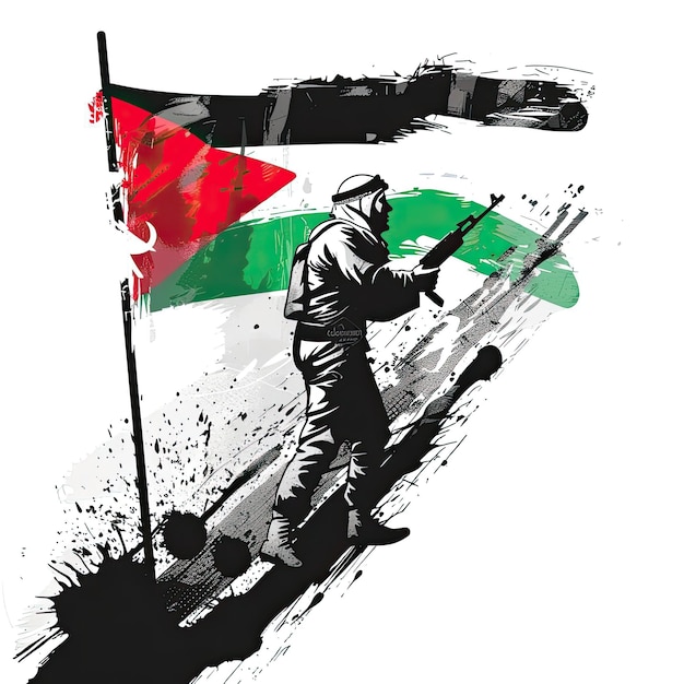 Palestine flag art