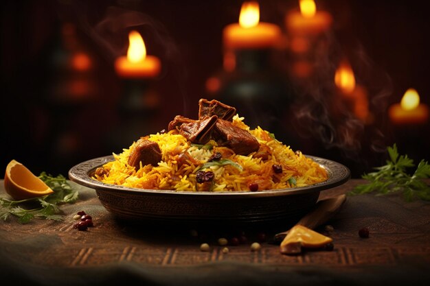 Palette of Palate Rustic Plate Sets the Stage for Mutton Biryani's Artistry