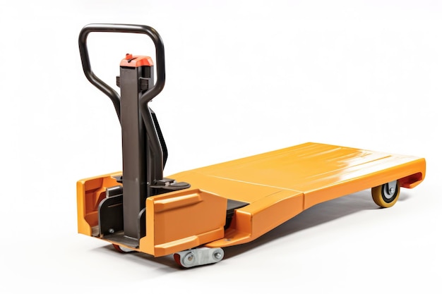 a pallet jack stands ready to optimize warehouse logistics by facilitating cargo storage and retrieval